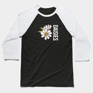 Daisies Minimalist Flora Positive Vintage Retro Baseball T-Shirt